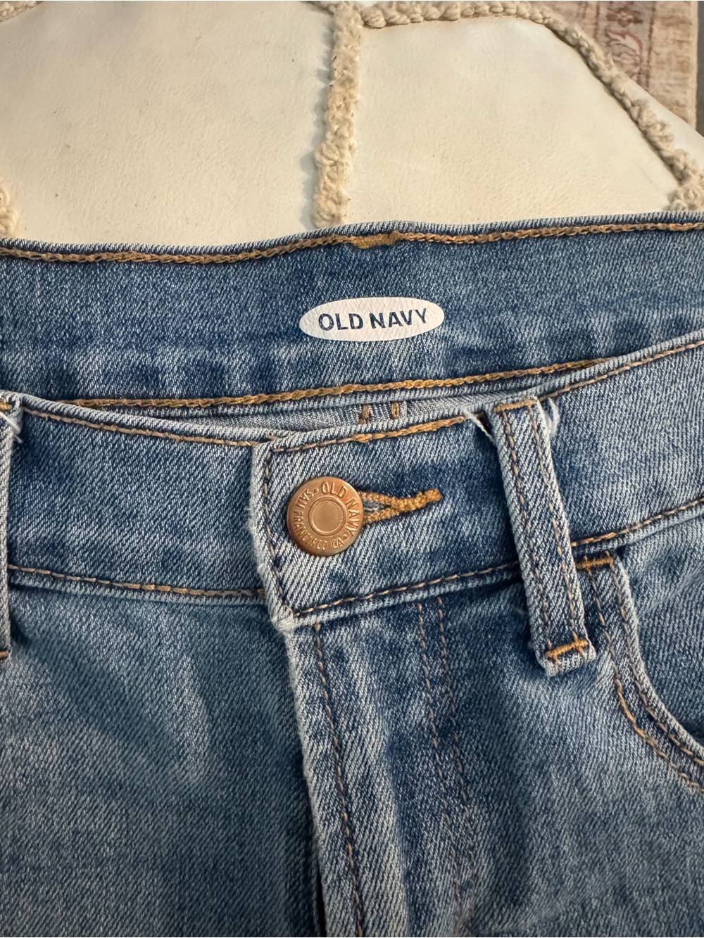 Old Navy Light Blue Rolled Cuff Denim Shorts - Picture 2 of 7